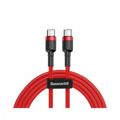 Baseus CATKLF-G09 braided neylon cable USB-C | PD | PD2.0 | 60W | 20V | 3A | QC3.0 | 1m red