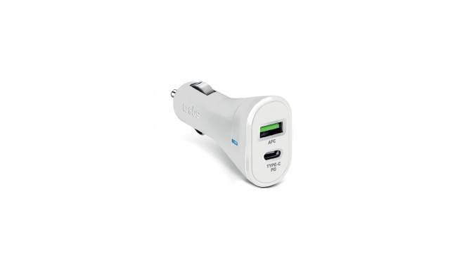 Car Charger USB 2.1A Type-C 20W By SBS White