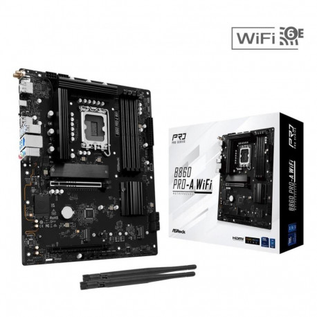 Asrock Mainboard||Intel B860 Express|LGA1851|ATX|Memory DDR5|Memory slots 4|1xPCI-Express 4.0 16x|1x