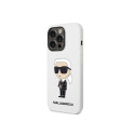 Karl Lagerfeld kaitseümbris Apple iPhone 14 Pro Liquid Silicone Ikonik NFT Case, valge