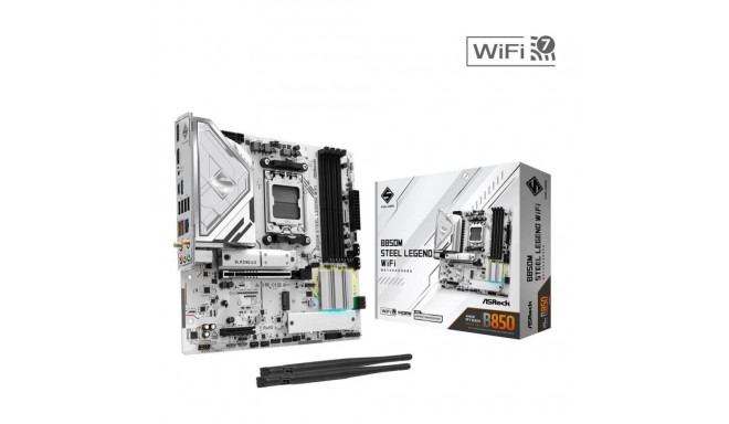 Asrock Mainboard||AMD B850|SAM5|Micro-ATX|Memory DDR5|Memory slots 4|4xPCI-Express 4.0 4x|1xPCI-Expr