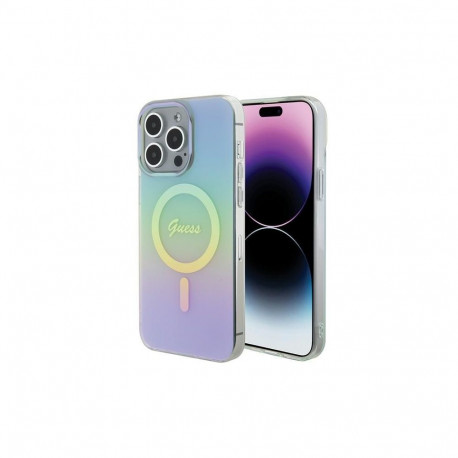 Guess Guess IML Iridescent MagSafe case for iPhone 15 Pro - turquoise