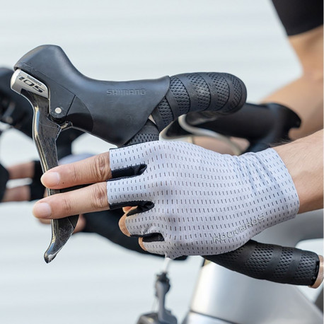 Rockbros Rockbros Breathable Short Finger Cycling Gloves, Size: XL - Gray