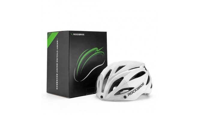 Rockbros Rockbros Bike Helmet with Visor, Detachable UV Protective Goggles, Unisex - Black/Brown