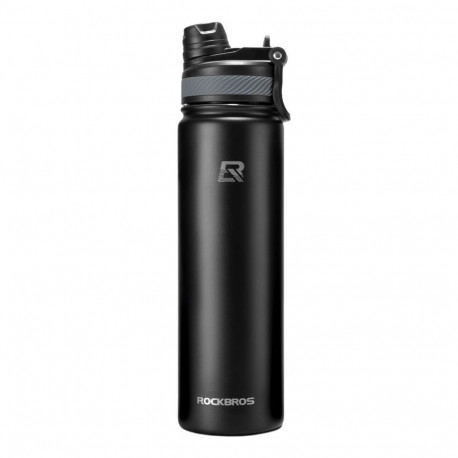Rockbros Rockbros 35210029002 thermal bicycle bottle for drinks 650 ml - black