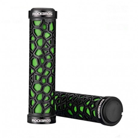 Rockbros Rockbros 2017-14AGN bicycle grips - black and green