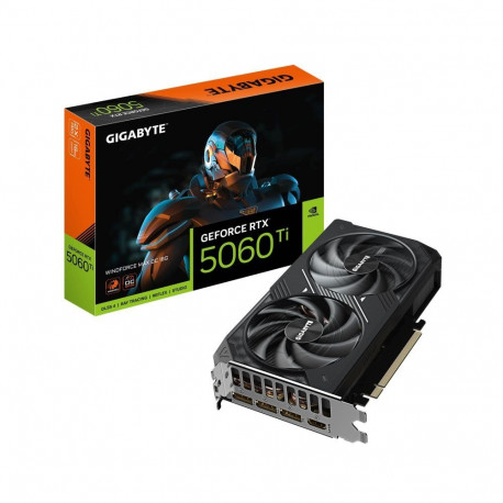 Gigabyte Graphics Card||NVIDIA GeForce RTX 5060 Ti|16 GB|GDDR7|PCIE 5.0 16x|GPU 2587 MHz|Dual Slot F