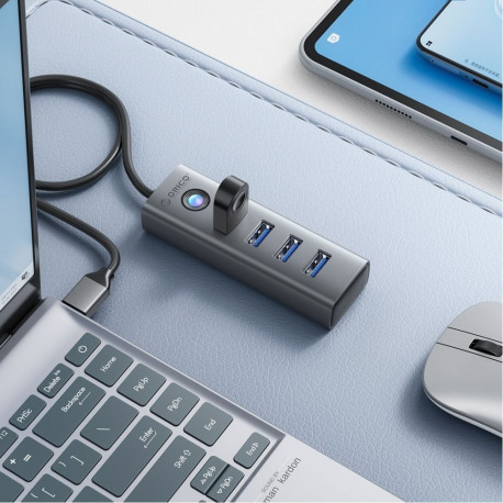 Orico Orico PDD4U-U3 Hub 4x USB-A 3.0 - Gray