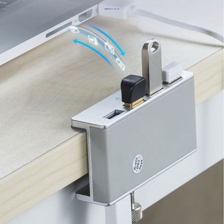 Orico Orico MH4PU Hub Clamp-Mounted 4x USB-A 3.0 - Silver