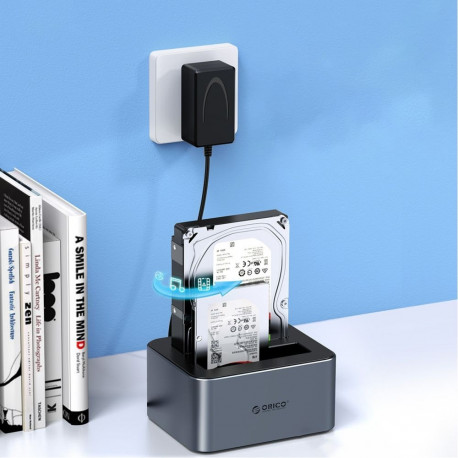 Orico Orico 6626C3-C-V1 2-Drive Docking Station with Offline Clone Function 2.5"/3.5" SATA HDD/SSD -