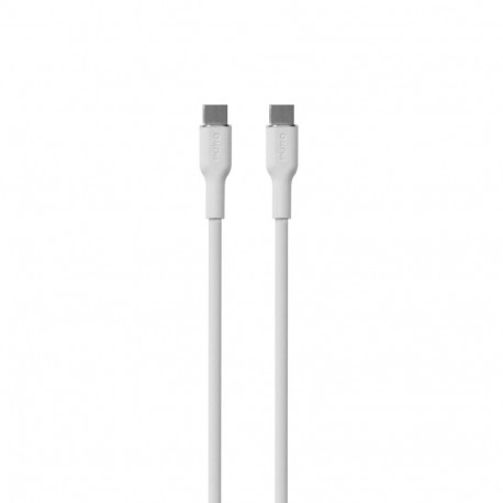 Puro Elektrik Puro Soft USB-C - USB-C 60W 1.5m silicone cable - white