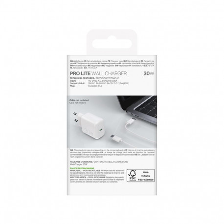 Puro Puro PROLITE 30W USB-C Wall Charger - White