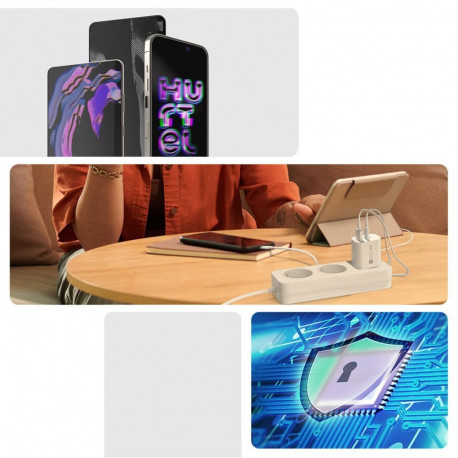 Hurtel A6MaxL 20W USB-A USB-C wall charger with USB-C - USB-C 1m cable - white