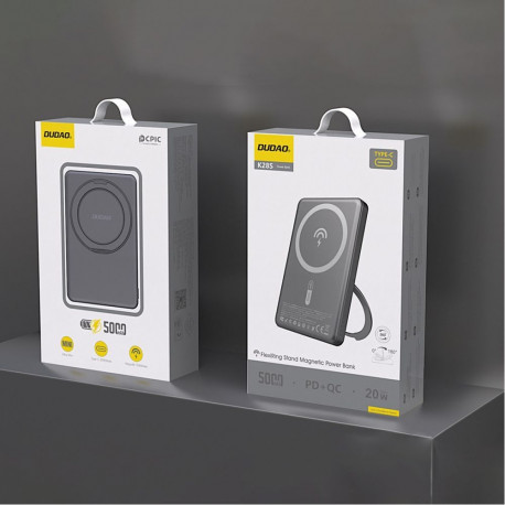 Dudao Dudao K28S 20W PD 5000mAh Powerbank with MagSafe and Stand - Gray