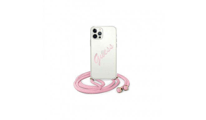 Guess Guess Script Vintage iPhone 12 Pro Max 6.7" Case - Pink