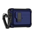 Hurtel Airpods 4 Pro Armor Case with Carabiner - Blue