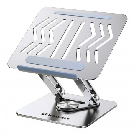 Wozinsky Wozinsky WRS-CPY84SS Aluminum Laptop and Tablet Stand + Free Smartphone Stand - Silver