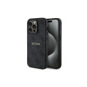 Guess Guess 4G Collection Leather Metal Logo MagSafe Case for iPhone 14 Pro Max - Black