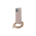 Guess Guess Crossbody Cord 4G Print case for iPhone 15 Pro - pink