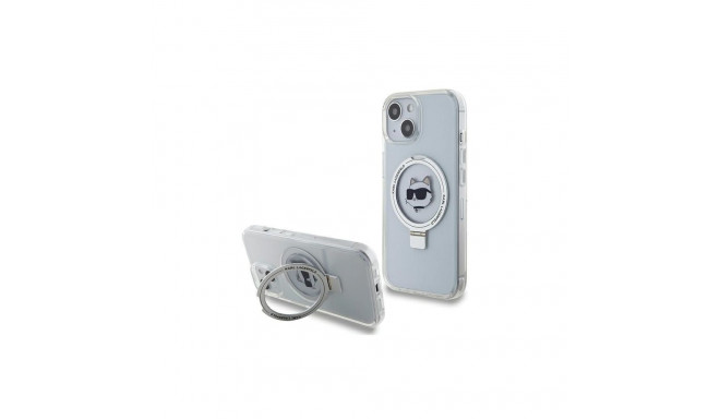 Karl Lagerfeld Karl Lagerfeld KLHMP15SHMRSCHH iPhone 15 6.1" white/white hardcase Ring Stand Choupet