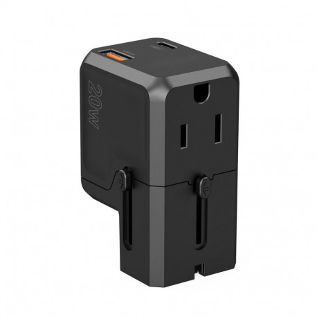 Choetech Choetech PD6038 USB-C USB-A PD 20W Travel Charger USA EU UK AU - Black