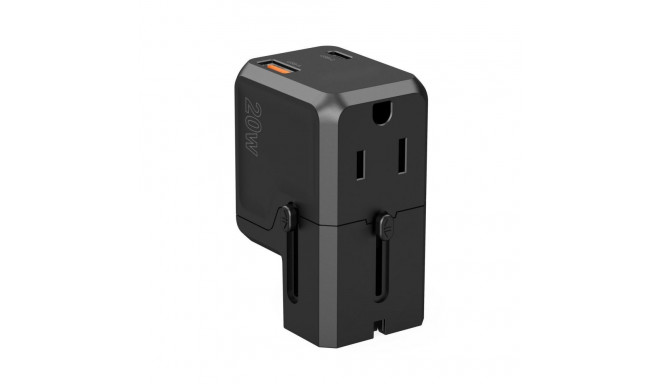 Choetech Choetech PD6038 USB-C USB-A PD 20W Travel Charger USA EU UK AU - Black