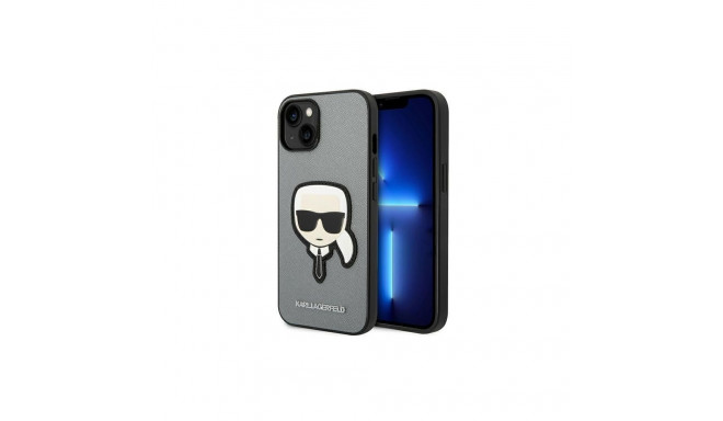 Karl Lagerfeld Karl Lagerfeld KLHCP14SSAPKHG iPhone 14 6,1" srebrny/silver hardcase Saffiano Karl's 