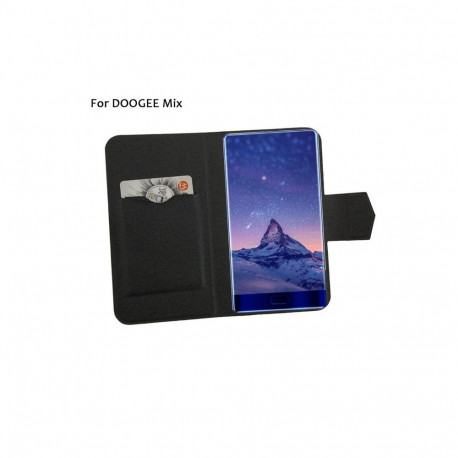 Doogee MIX Flip cover + tempered glass Black