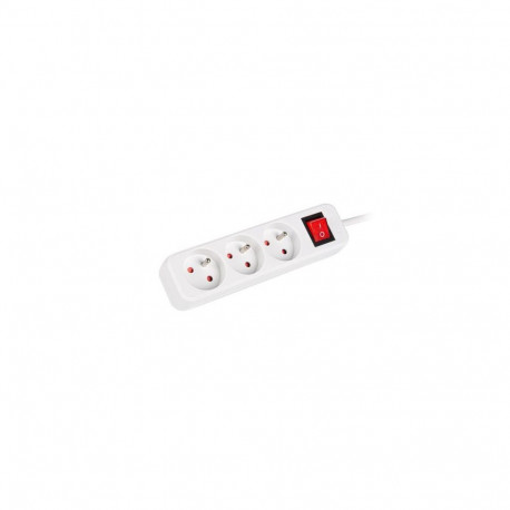 Lanberg Cable Power Strip, 3X French Outlets with Switch, Quality-Grade Copper, 1.5 m | PS1-03E-0150