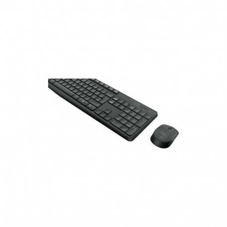 Logitech MK235 Keyboard and Mouse Set, Wireless, Mouse included, Batteries included, US, Black, 475 