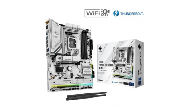 Asrock Mainboard||Intel B860 Express|LGA1851|ATX|Memory DDR5|Memory slots 4|1xPCI-Express 4.0 16x|1x