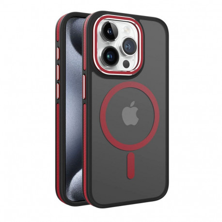 iLike Apple iPhone 14 DUAL METAL FRAME MAGSAFE CASE Red