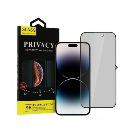 iLike Apple IPHONE 14/13/13 Pro/16E Tempered Privacy Glass Black