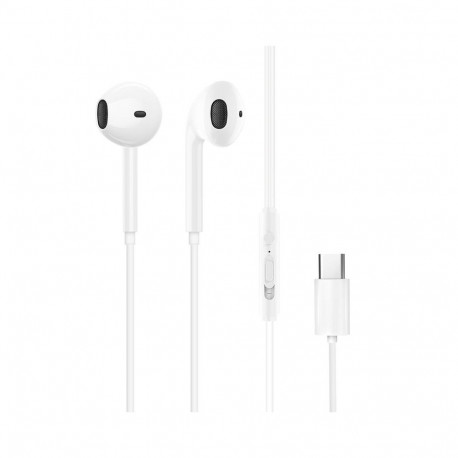 Dudao USB Type-C connecto Stereo Headset New ergonomic earplugs design X3C White
