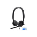 Dell Headset WH3024 Built-in microphone USB-C, USB-A Black
