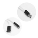 Adapter AUX 2in1 Type C (male) to Type C (female) / Jack 3,5 mm (female) black