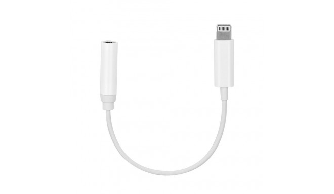 Adapter AUX Lightning (male) to Jack 3,5 mm (female) white