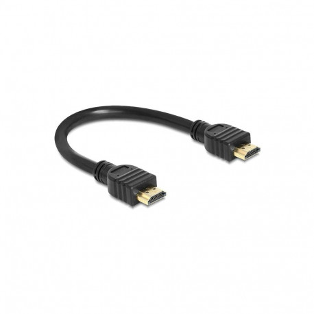Kabel High Speed HDMI mit Ethernet Stecker > Stecker 4K (schwarz, 25cm)