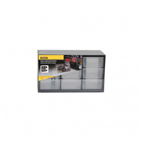 Kleinteilemagazin 1-93-978 (schwarz/transparent, 9 Schubladen)