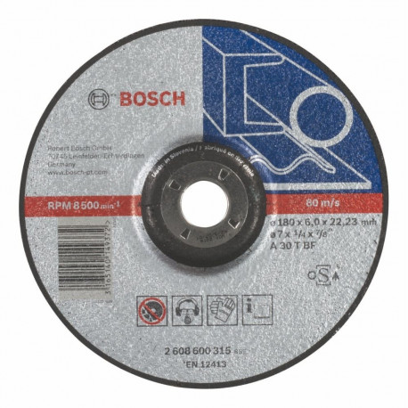 PRO metalli lihvketas Ø180mm (bohrung 22,23mm, A 30 T BF, gekröpft)