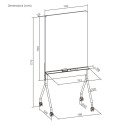 Ergo Office mobile dry erase board, vertical orientation, white, single sided, with shelf, board dim