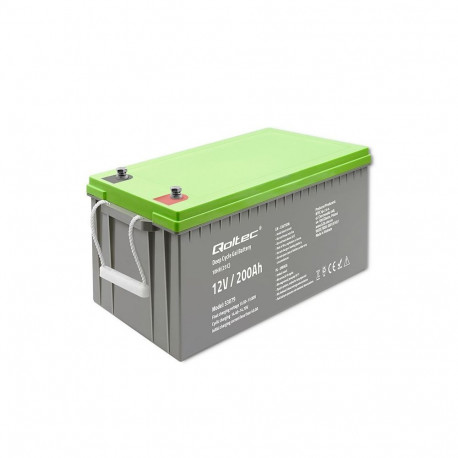 Qoltec süvatsükliline geellaku 53079 12V 200Ah 62.5kg