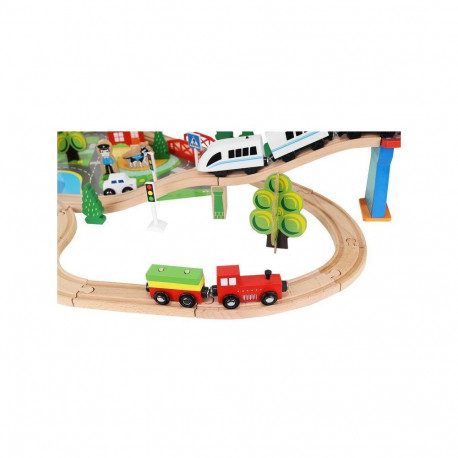 Kolejka drewniana - pociąg na baterie