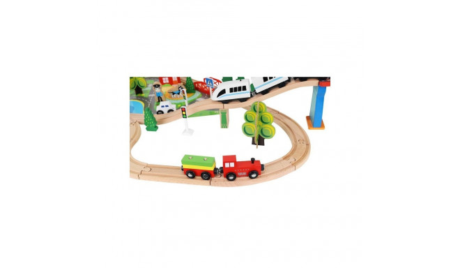 Kolejka drewniana - pociąg na baterie