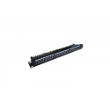 Patch panel 19 "24 ports, CAT6, S / FTP, 1U, cable support, black (complete)