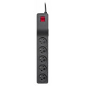 Listwa przeciwprzepiÄciowa ZX 510, 1L, 5,0m, czarna