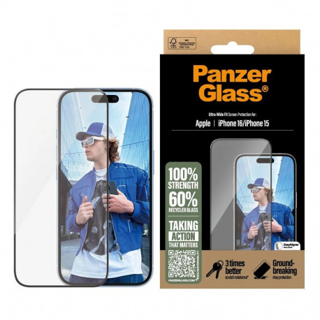 Kaitseklaas PanzerGlass iPhone 15/iPhone 16 UWF