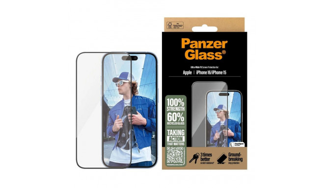 Kaitseklaas PanzerGlass iPhone 15/iPhone 16 UWF