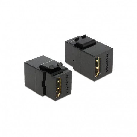 HDMI jack-to-jack keystone module, black