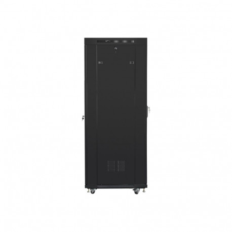 LANBERG free standing rack 19inch cabinet 37U 600x800 glass door LCD flat pack black
